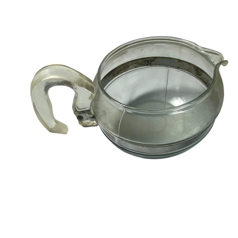 Vintage Clear Glass Creamer Pitcher with Handle & Pour Spout 1 Cup